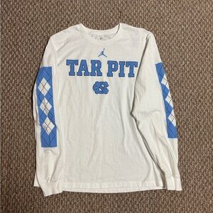 ❌ SOLD ❌  Nike Men's White and Blue North Carolina Tar Heels Air Jordan Long